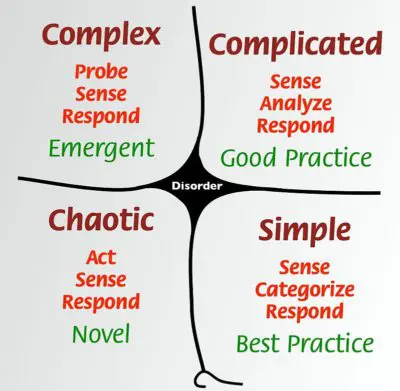 Disorder: Complex, Complicated, Chaotic, Simple